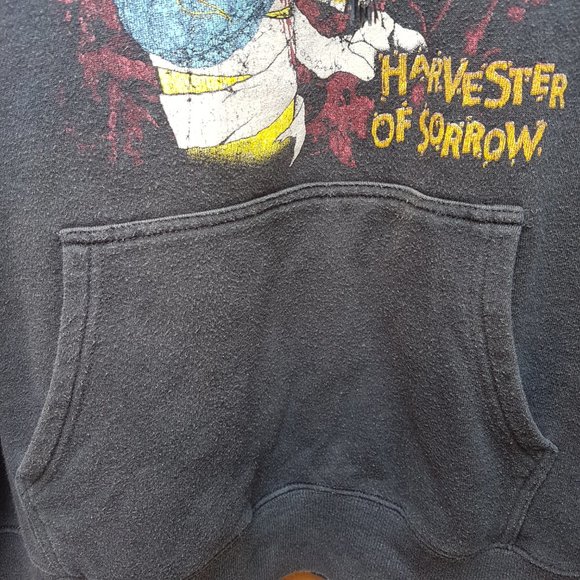 Vintage Hoodie METALLICA Harvestor of Sorrows Infinity Designer Black Size XXL - Picture 11 of 16